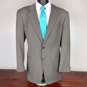 Armani Collezioni Wool Sport Coat Woven Chevron